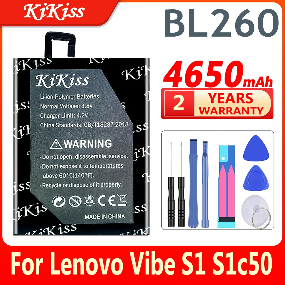 

Аккумулятор BL250 BL260 4650 мАч для Lenovo VIBE S1/S1 Lite S1c50 S1a40 VIBE S1Lite S1La40 s1 a40, аккумуляторные батареи для телефона BL 250