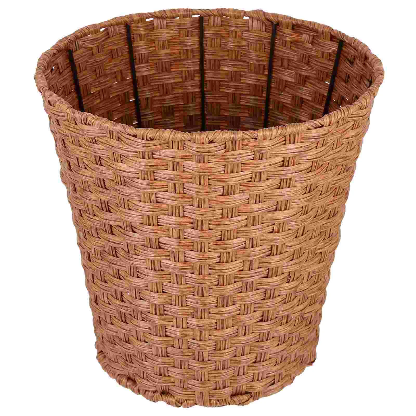 

Basket Storage Waste Woven Bin Baskets Wicker Hamper Clothes Trash Can Garbage Rattan Dirty Toy Decorative Sundries Laundry