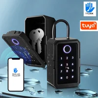 Tuya Ttlock App WiFi Smart Key Lock Box Electronic Lock Key Box Wall Mounted Password Storage Box Fingerprint Lock Padlock