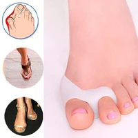 1 pair cushion aid silica gel toe separator stretchers alignment bunion pain relief foot care tools toe straightener health care