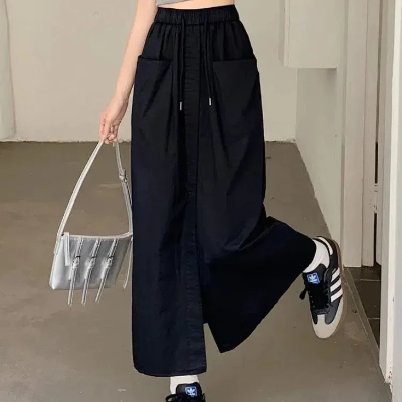 Летняя Классическая универсальная эластичная трапециевидная юбка средней длины