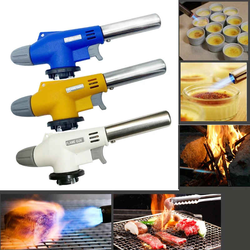 Mini Gas Kitchen Blow Torch Refillable Cooking Culinary Torch Lighter Cooking Professional Lighter For Desserts BBQ Soldering
