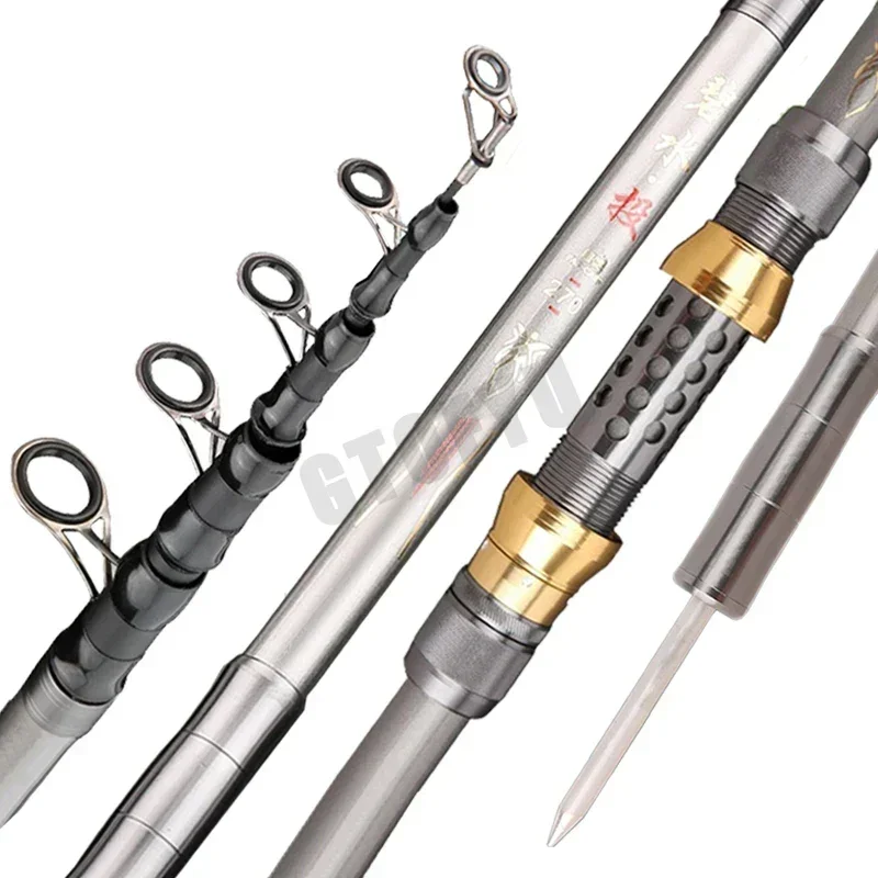 Супержесткое телескопическое спиннинговое удилище 1 8-3 6 м ультра-быстрое длинное