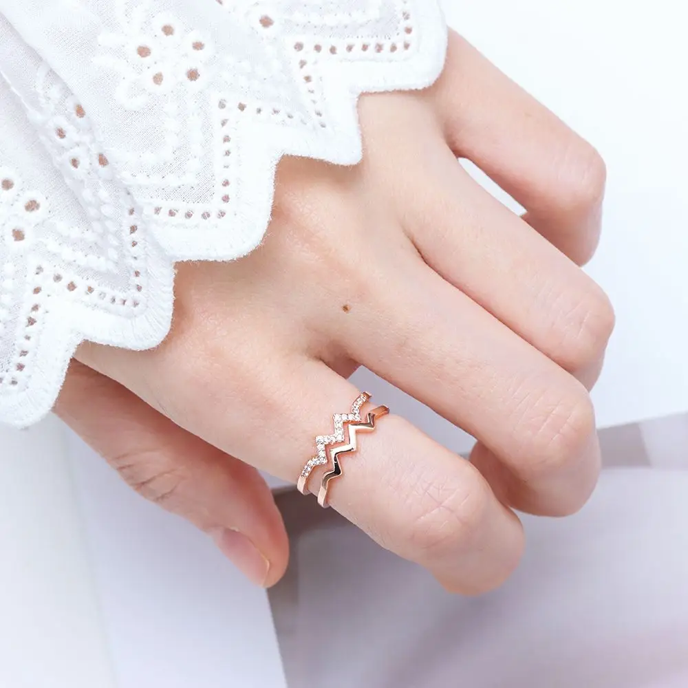 Открытое ювелирное изделие для моей дочери подарочное кольцо с высоким и низким