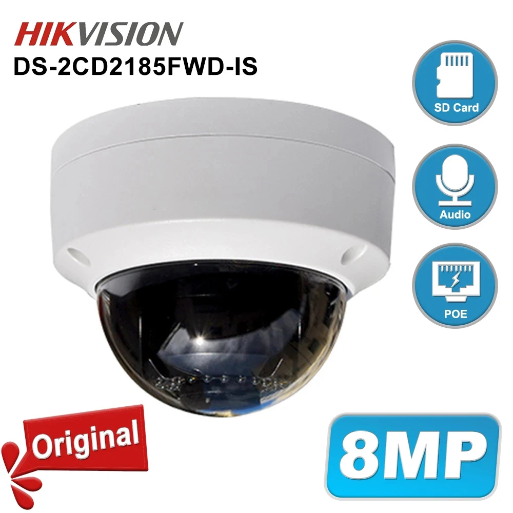 Hikvision Original DS-2CD2185FWD-IS 4K сетевая камера 2 8 мм фиксированный объектив распознавание