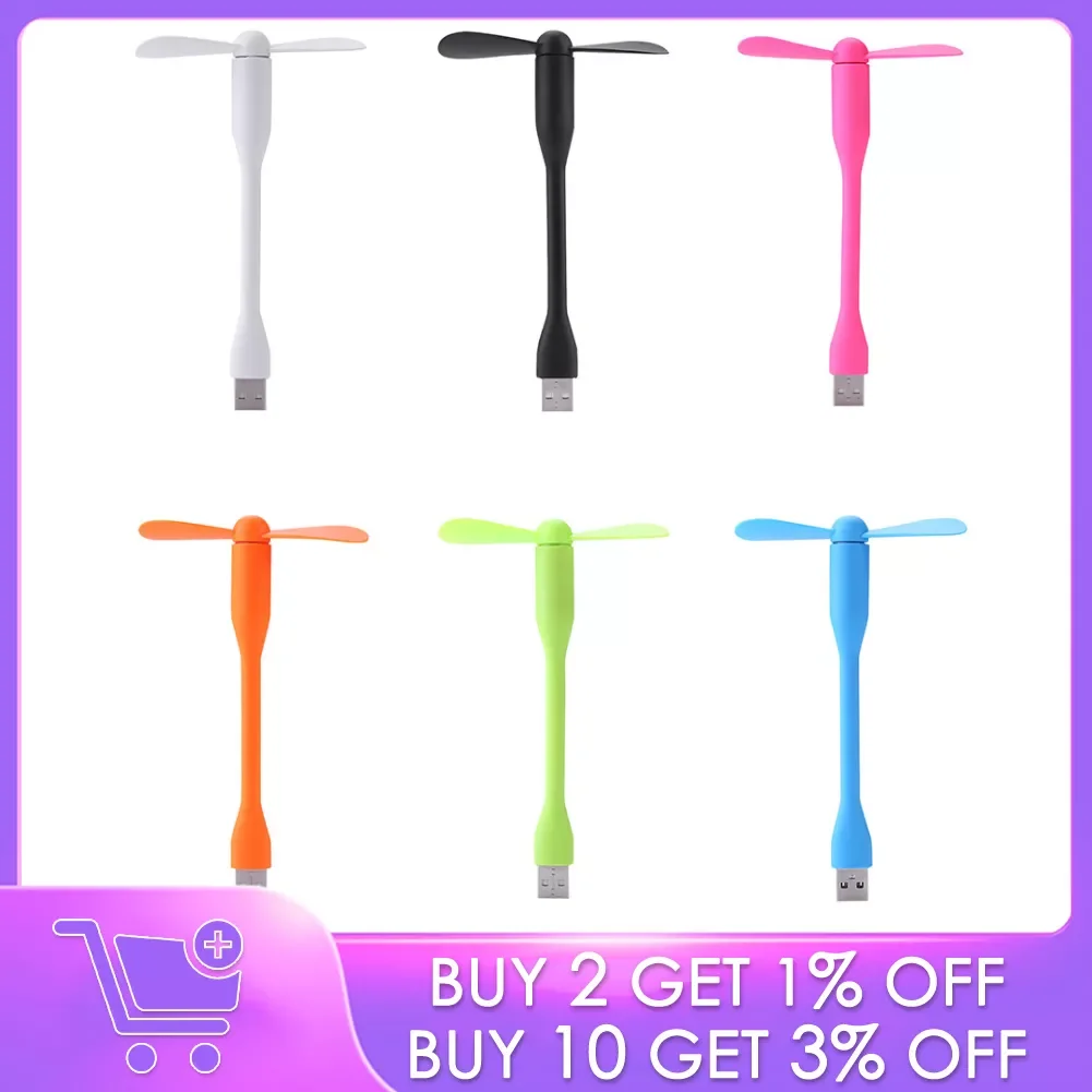 

Flexible Bendable USB Fan for Power Bank Laptop PC AC Charger Portable Hand Fan Computer Summer Gadget Mini USB Fan