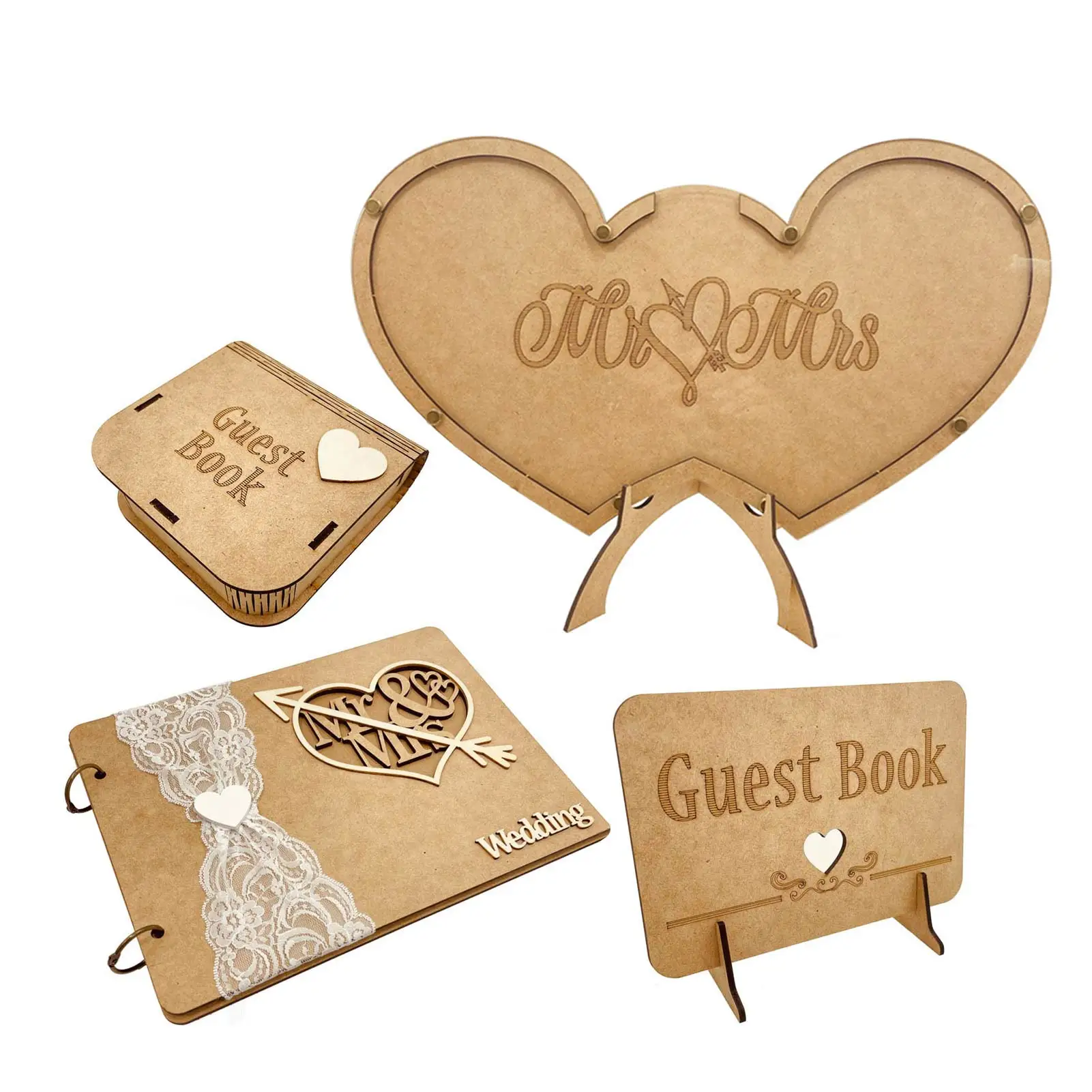 

Деревянная Гостевая Книга в форме двойного сердца, декор для вечерние, гостевые книги в форме сердца с кронштейнами, идеальные подарки, гост...