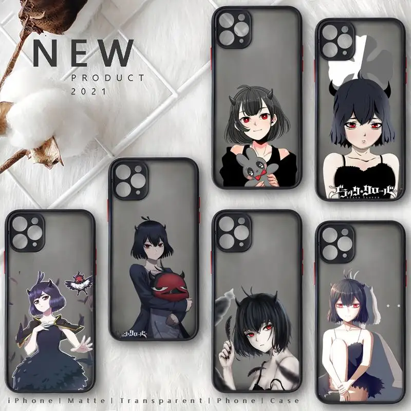 

Asta Nero Black Clover anime Phone Case matte transparent For iphone 14 11 12 13 plus mini x xs xr pro max cover