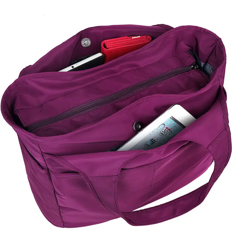 2023 New Women Cloth Bag Fashion Portable Oxford Cloth Leisure Multi pocket Large Capacity Travel Bag Nylon Shoulder Dance Bag