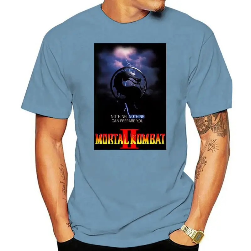 

Mortal Kombat 2 Men'S Black Premium T Shirt Loose Fit 100% Cotton T Shirt O Neck Fashion Casual High Quality Print T Shirt