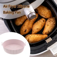air fryer silicone pot air fryer silicone liner food safe non stick air fryer reusable basket kitchen air fryers oven round tray