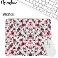 pink flowers mouse pad desk pad laptop mouse mat for office home pc computer keyboard cute mouse pad non slip rubber desk mat