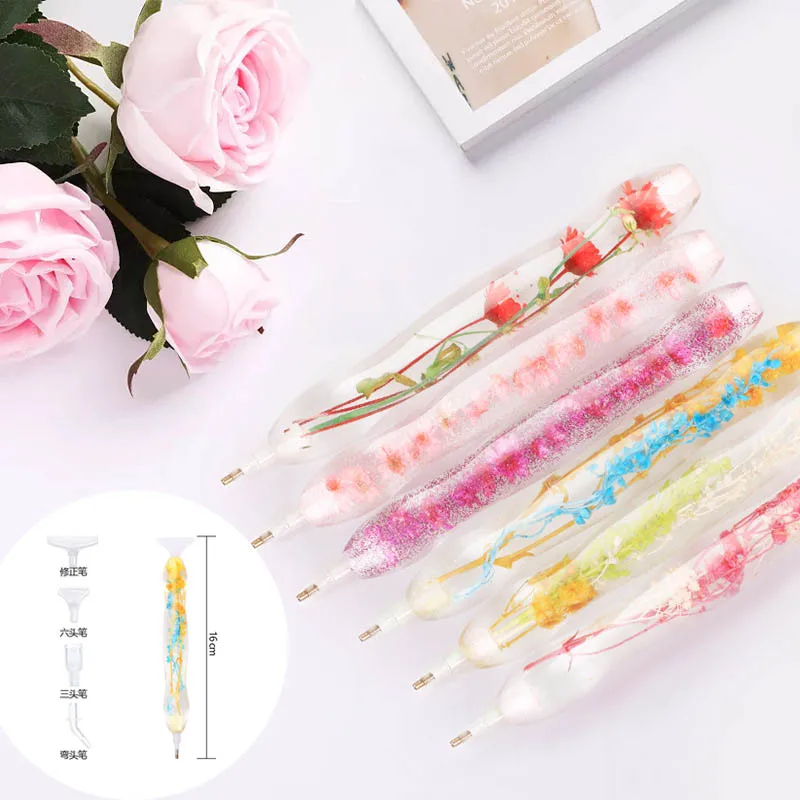 

5D Resin Diamond Painting Drill Pen Resin Point Drill Pen Cross Stitch Diamond Embroidery Sewing Accessories Diy Craft Resin Pen