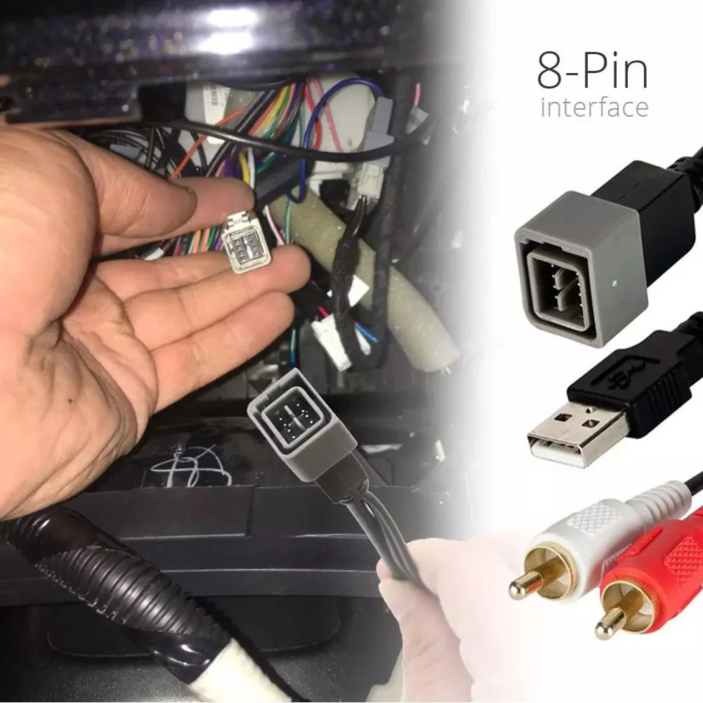 

Для Nissan, совместимый с Qashqai J10, USB-кабель, удерживающий AUX, бесшовное подключение для улучшения автомобильного аудиокачества