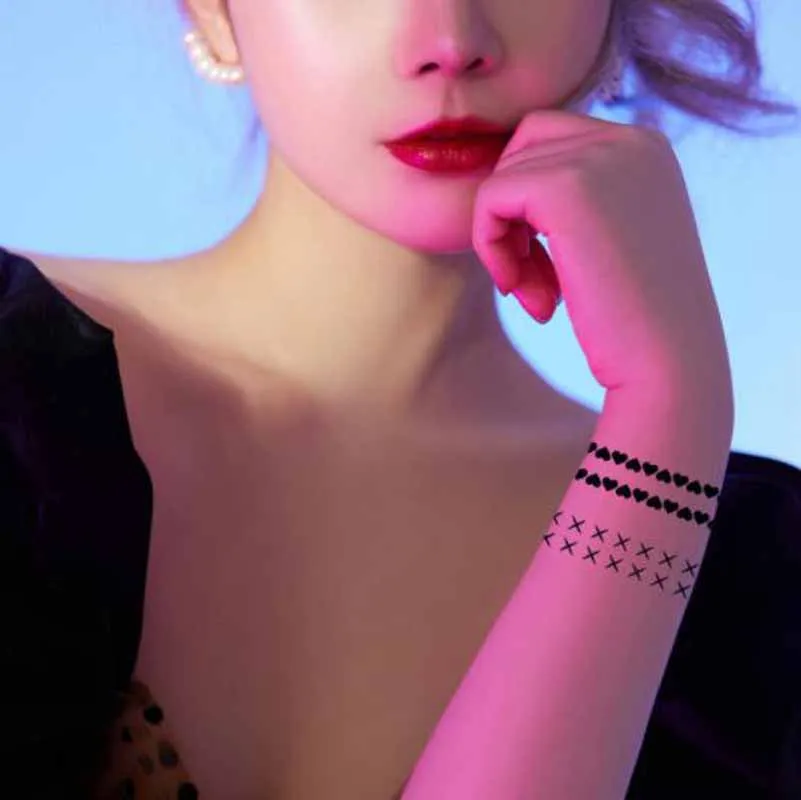 Водостойкая временная татуировка искусственная хна полые фототатуировка шаблон