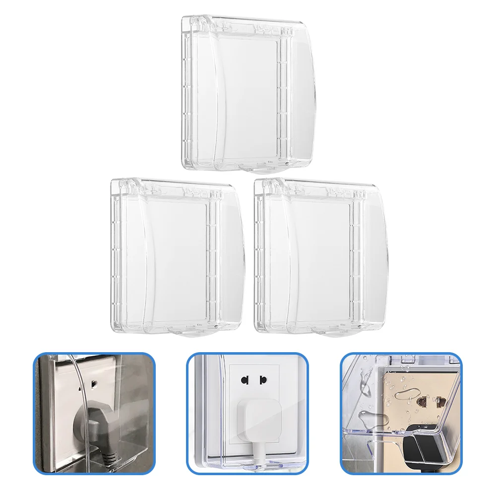 

Switch Wall Covers Outlet Cover Socket Light Waterproof Transparent Protector Box Shield Water Plate Panel Face Plug Clear