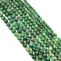 natural stone green african round beads loose beads fashion necklace making diy reiki healing loose beads jewelry accessories