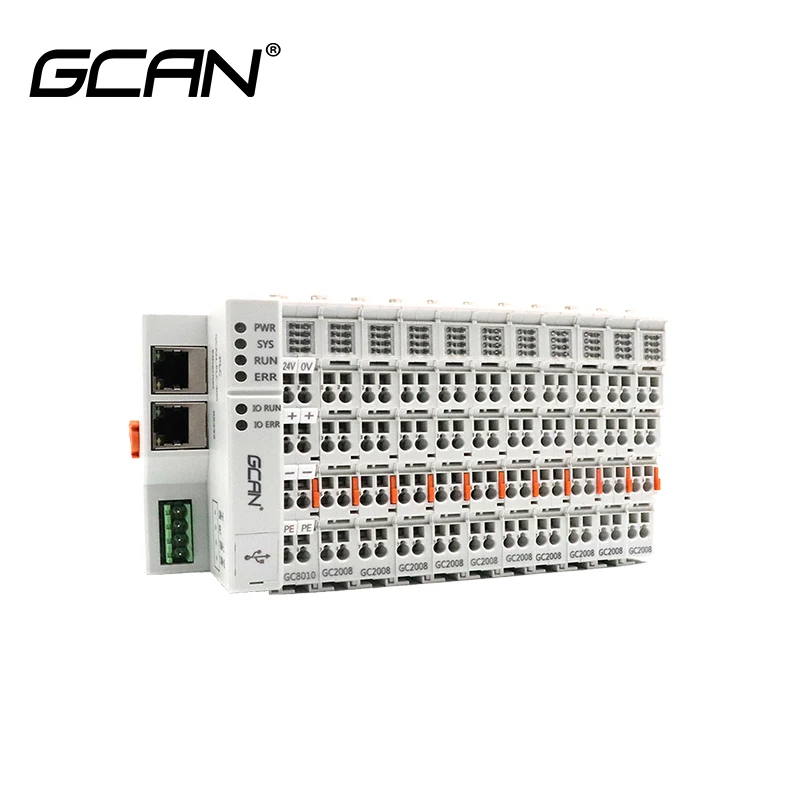 GCAN-PLC Программируемый логический контроллер ПЛК Programmable Logic Controller Support CANopen / J1939 / Modbus TCP / RTU