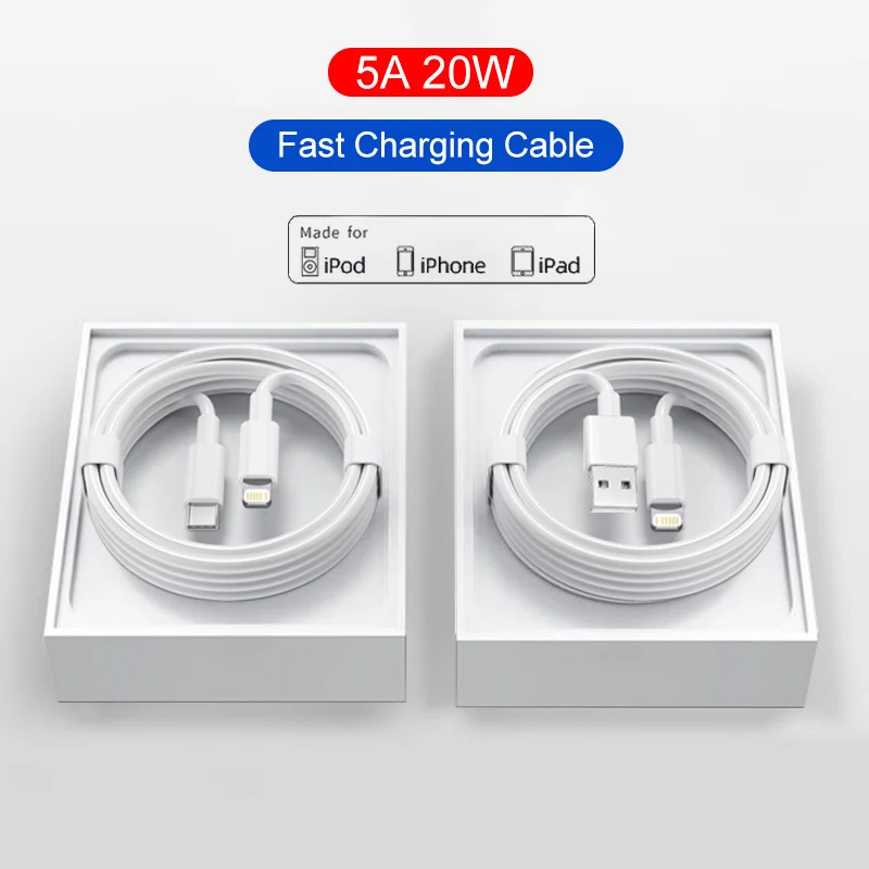 

Original USB C Cable For Apple For IPhone 13 12 11 14 Pro Max XS Fast Charging Phone PD Date Cable For IPad Charger Accessories