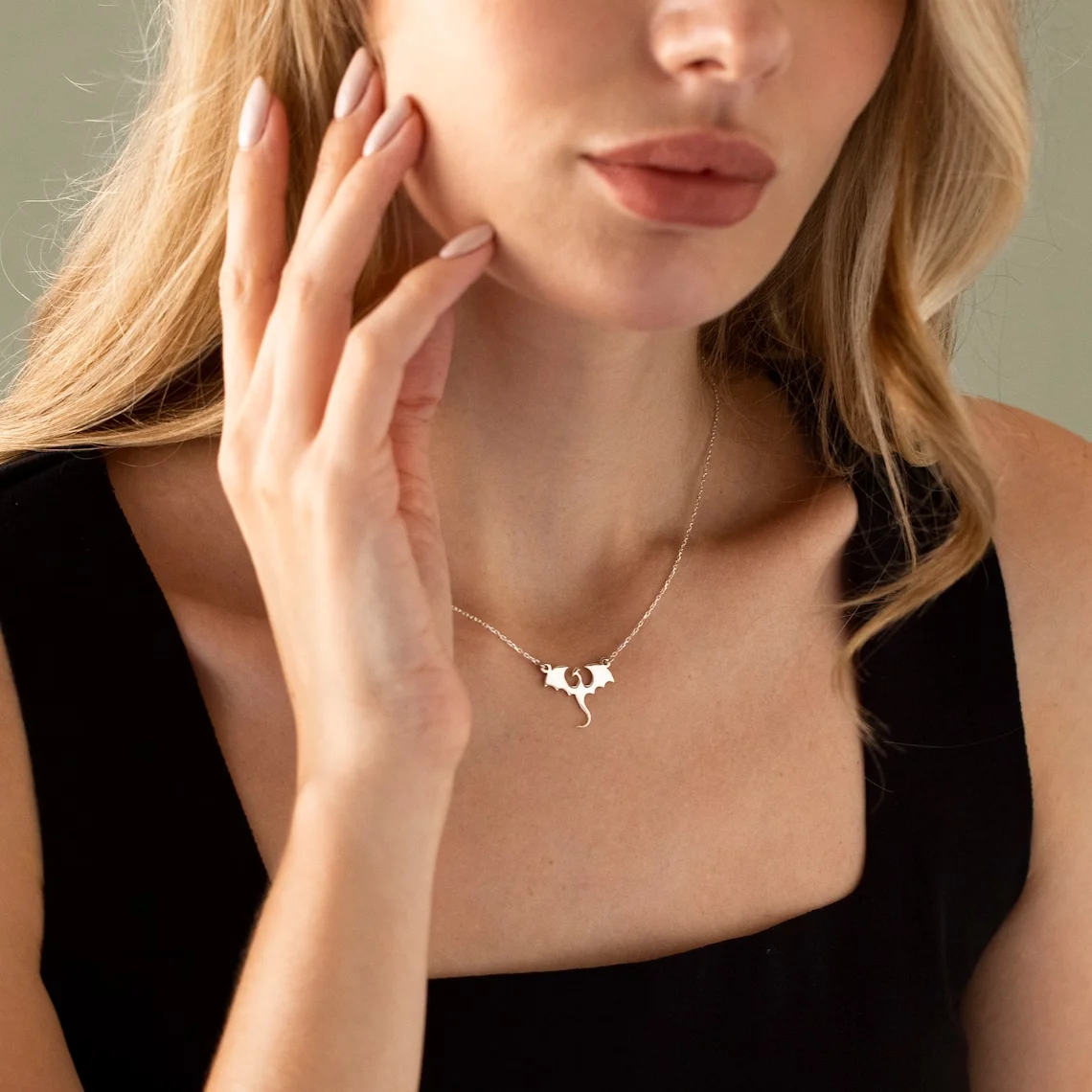 Модный кулон в виде Золотого Дракона готическое ожерелье из нержавеющей стали