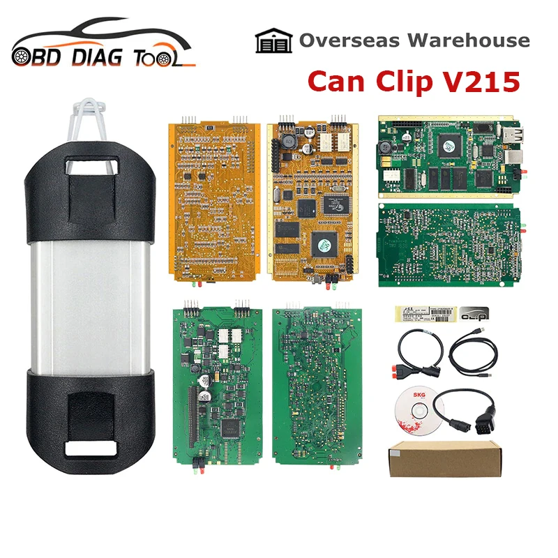 Новейший Can Clip V215 для Renault OBD2 автомобильный сканер AN2131QC AN2135SC чип Золотая печатная