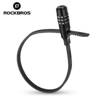 rockbros bike lock anti theft bicycle cable lock helmet motorcycle electric scooter combination lock safety cycling accessories