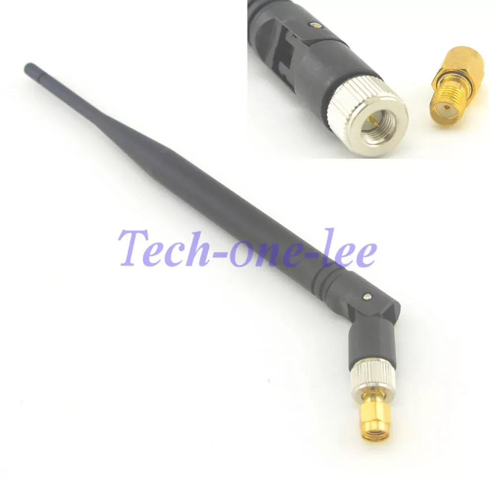 

5dbi 2.4GHZ WIFI Antenna SMA Male Modem Router +An Adapter SMA Female to RP-SMA Male