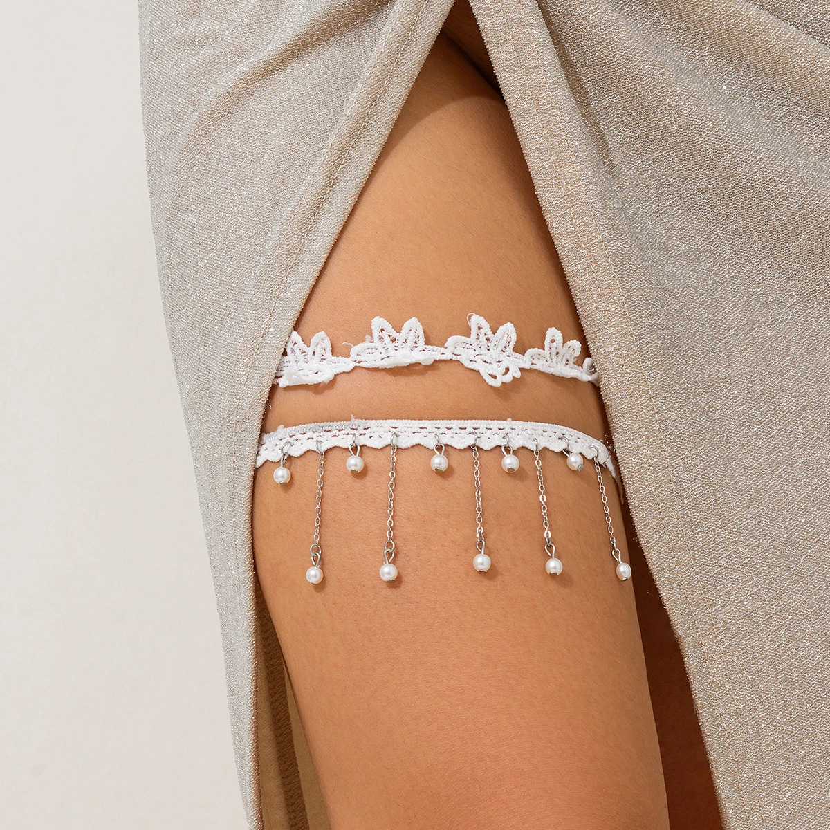 2 шт./комплект женский кружевной браслет с кисточками