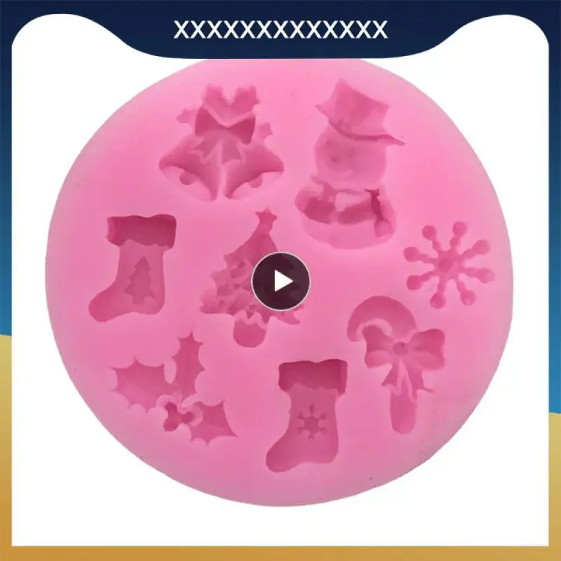 Прямая поставка, Новый рождественский симпатичный снеговик, снежинка, носок, силиконовая форма для торта «сделай сам», конфета, форма для выпечки