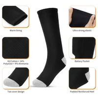 1 pair heated socks unisex 4000mah rechargeable battery 3 heat settings thermal winter warm socks with 2 power bank for outdoor