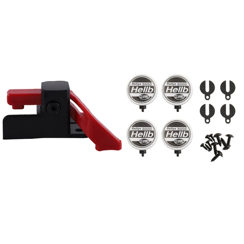 

1 Pcs Easy Start Trigger Power Switch & 4 Pcs RC Car Round LED Light Cover