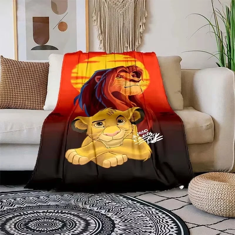 Мягкие одеяла с героями мультфильмов Король Лев Симба декоративные плюшевые
