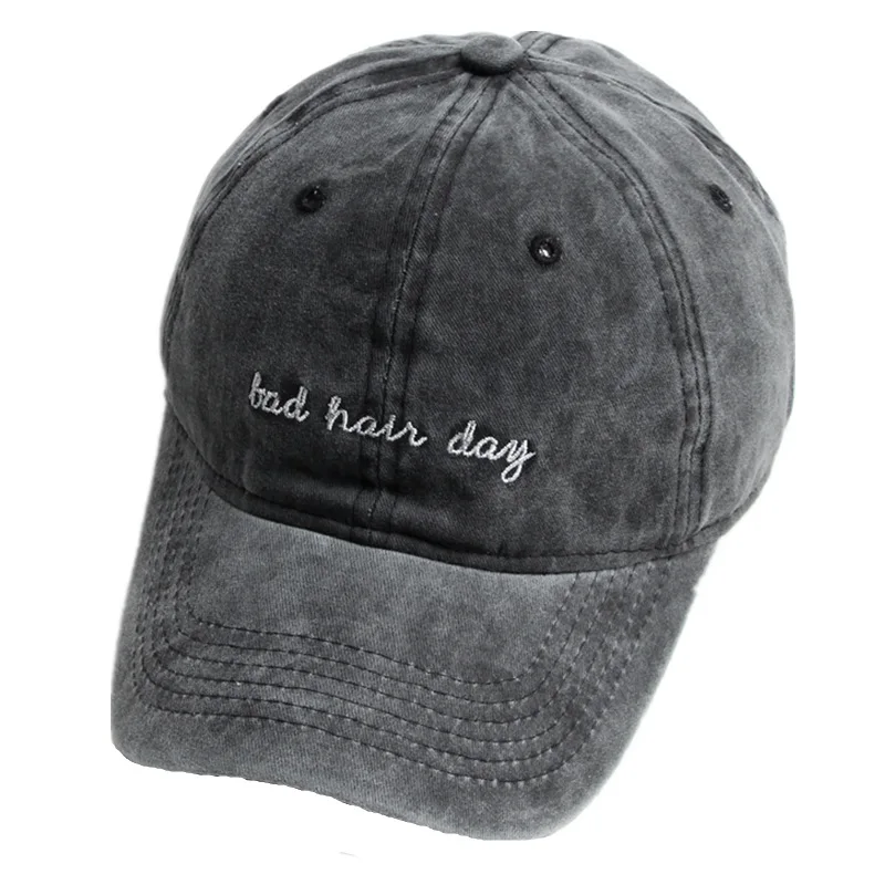 

Snapback Cap Washed Cotton Bad Hair Day Adjustable Solid Color Baseball Cap Unisex Couple Cap Fashion Dad Hat Brandon