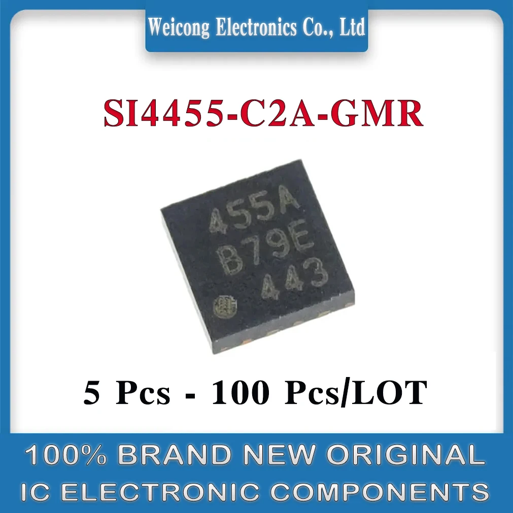 

SI4455-C2A-GMR SI4455-C2A SI4455 SI445 455A IC RF TXRX VFQFN-20