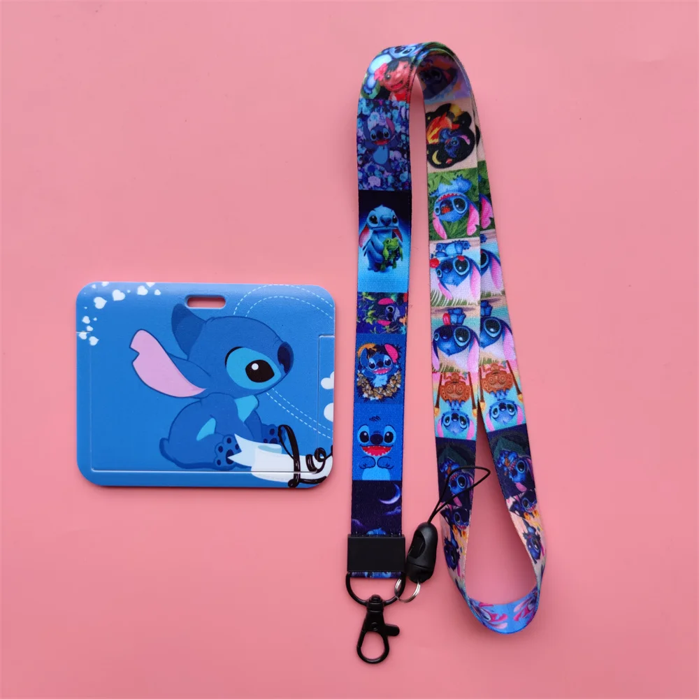 Пластиковый держатель для карт Disney Stitch с рисунком аниме крутой модный бейдж
