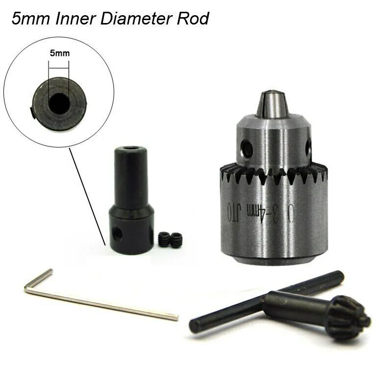 

21.5mm JT0 Micro Motor Drill Chuck Connecting Kit With 4mm 5mm 6mm 8mm
