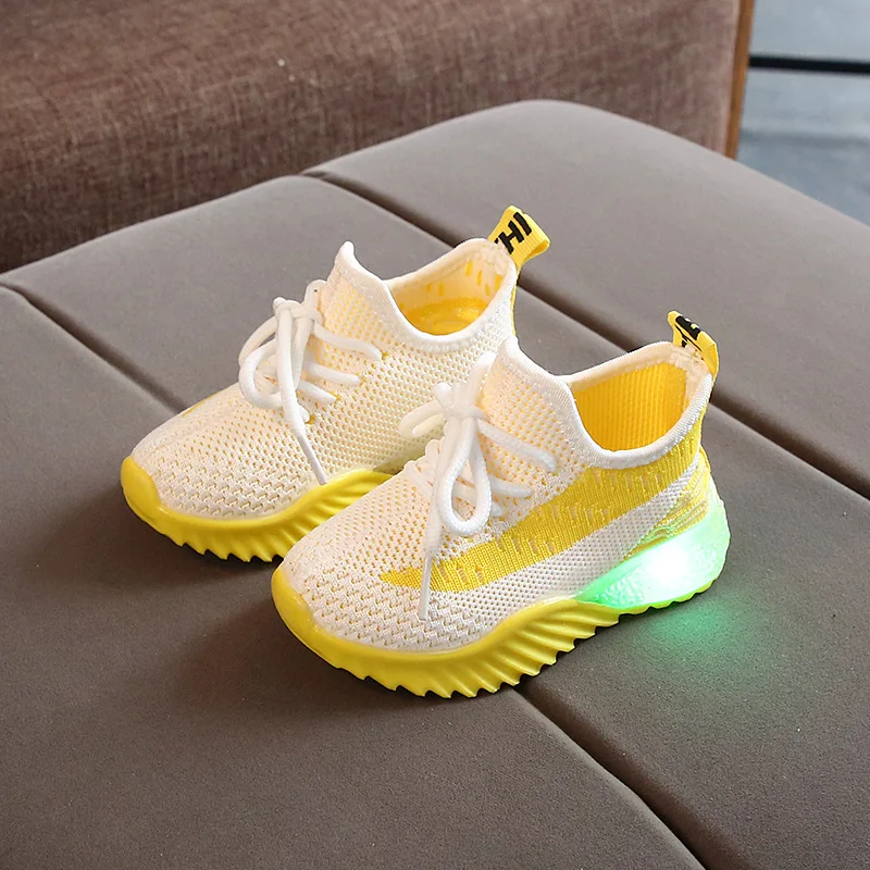 Кроссовки Детские со светодиодной подсветильник кой обувь для мальчиков и