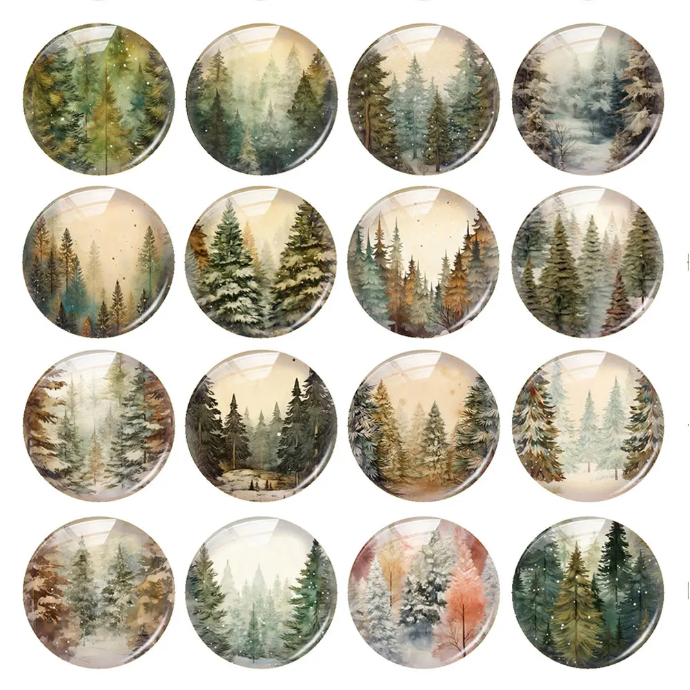 Рождественская сосновая елка ручной работы стеклянные подвески с кабошоном и