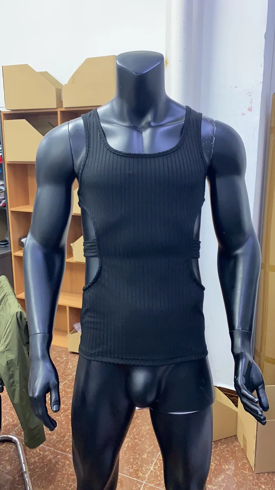 Ажурный однотонный эластичный облегающий Топ phechion уличный спортивный жилет