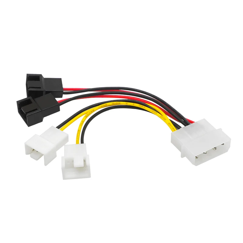 

4-Pin Molex To 3-Pin Fan Adapter Connector 12v*2/ 5v*2 Computer Cooling Fan Cables For CPU PC Case Fan Cable Power Cable 12CM