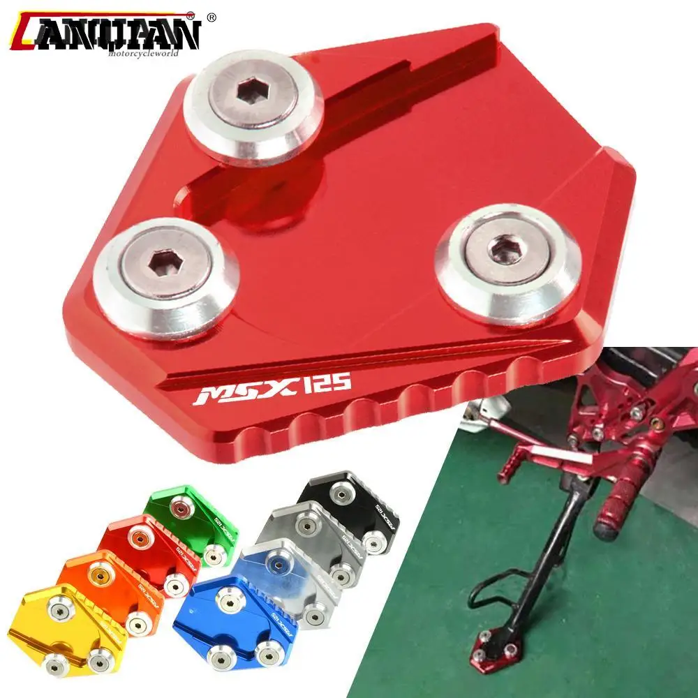 

For HONDA Grom 125 MSX125 2014-2015 MSX 125 Motocycle Accessories CNC Aluminum Side Stand Enlarge Plate Kickstand Extension Part