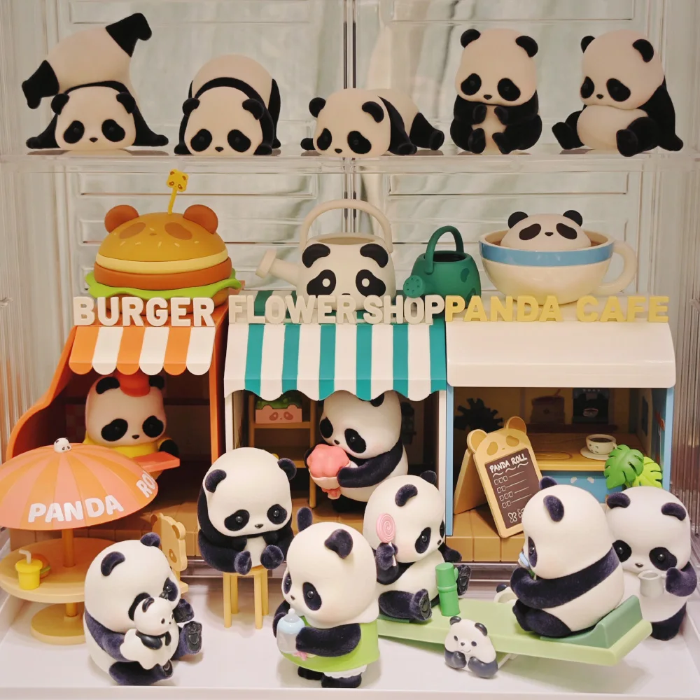 Глухая коробка игрушки панда рулон шоппинг уличная серия Fubao Huahua настольные