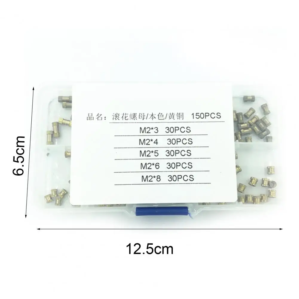 

Versatile M2 Knurled Nuts 50Pcs Multiple Brass for Laptops Firm 1Embedded Nut Kit for Laptops