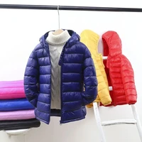 90 duck down jacket boys and girls down jacket autumn and winter childrens baby hooded coat big kids light down jacket 2 12y