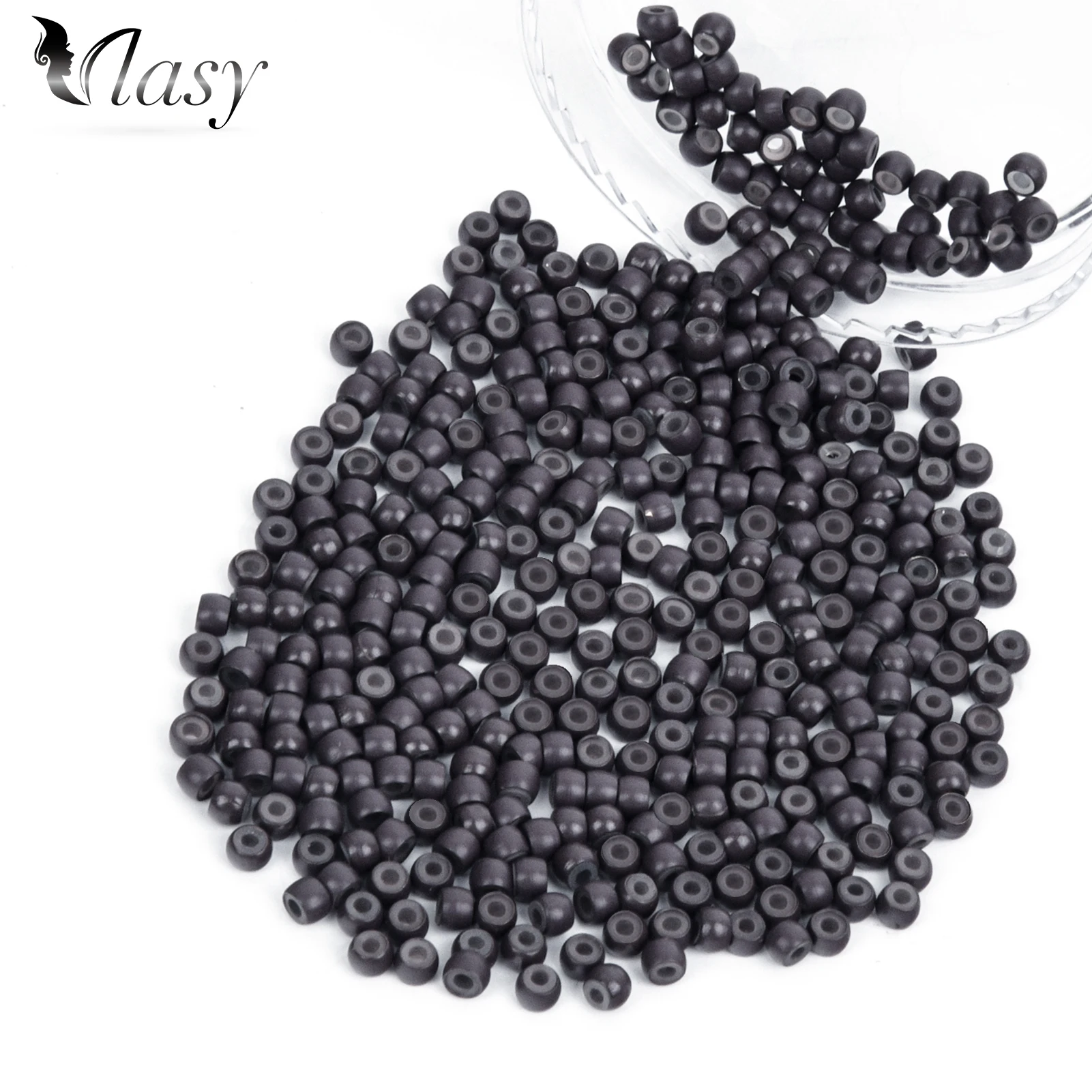 200 шт. силиконовые бусины для наращивания волос 5 цветов на выбор