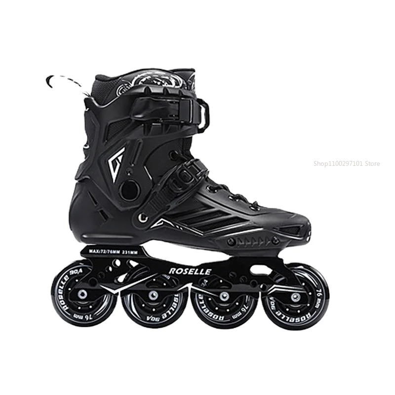 Professional Figure Roller Skates Shoes Retractable Metal Quad Adjustable Outdoor Roller Skates Quad Leather for Men Sepatu Roda