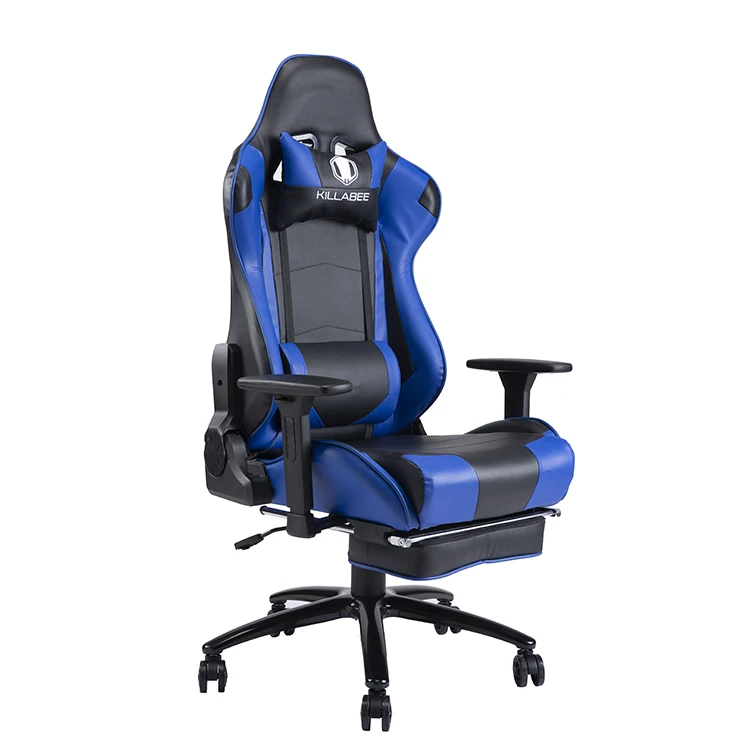 

VANBOW 8204 Modern Massage Gaming Chair With Footrest Computer Racing Black Siila Gamer