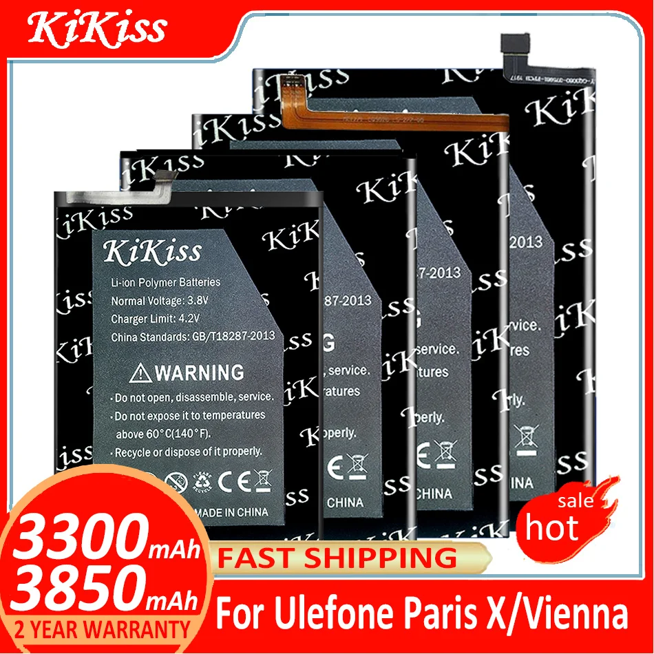 

KiKiss Battery For Ulefone Paris X ParisX/Vienna Batteries Batterij + Track NO