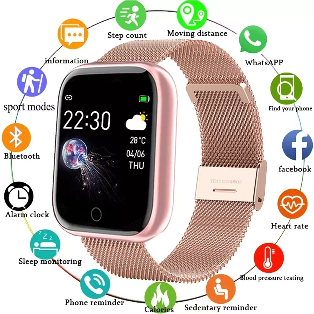 

I5 Sport Smartwatch Women Men Heart Rate Blood Pressure Fitness Tracker Kids Smart Clock For Android IOS Smart Watch PK IWO P80