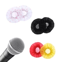 50pair disposable non woven microphone cover removal windscreen protective mic cap pad for ktv karaoke supplies